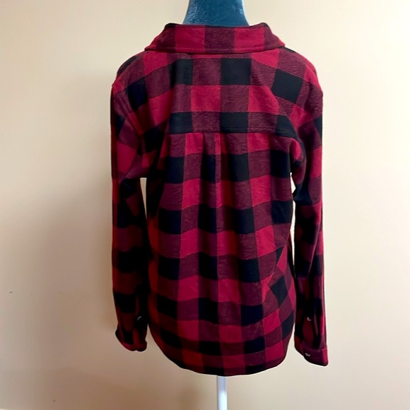 BeachLunchLounge Red and Black Small Flannel Shirt - Picture 2 of 4
